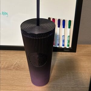 Starbucks Matte Purple Textured Tumbler with Straw